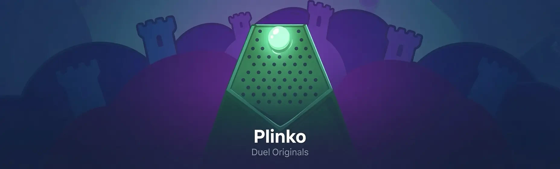 Duel Plinko, Duel Original provably fair onde a bolinha cai entre os pinos até as casas de multiplicador